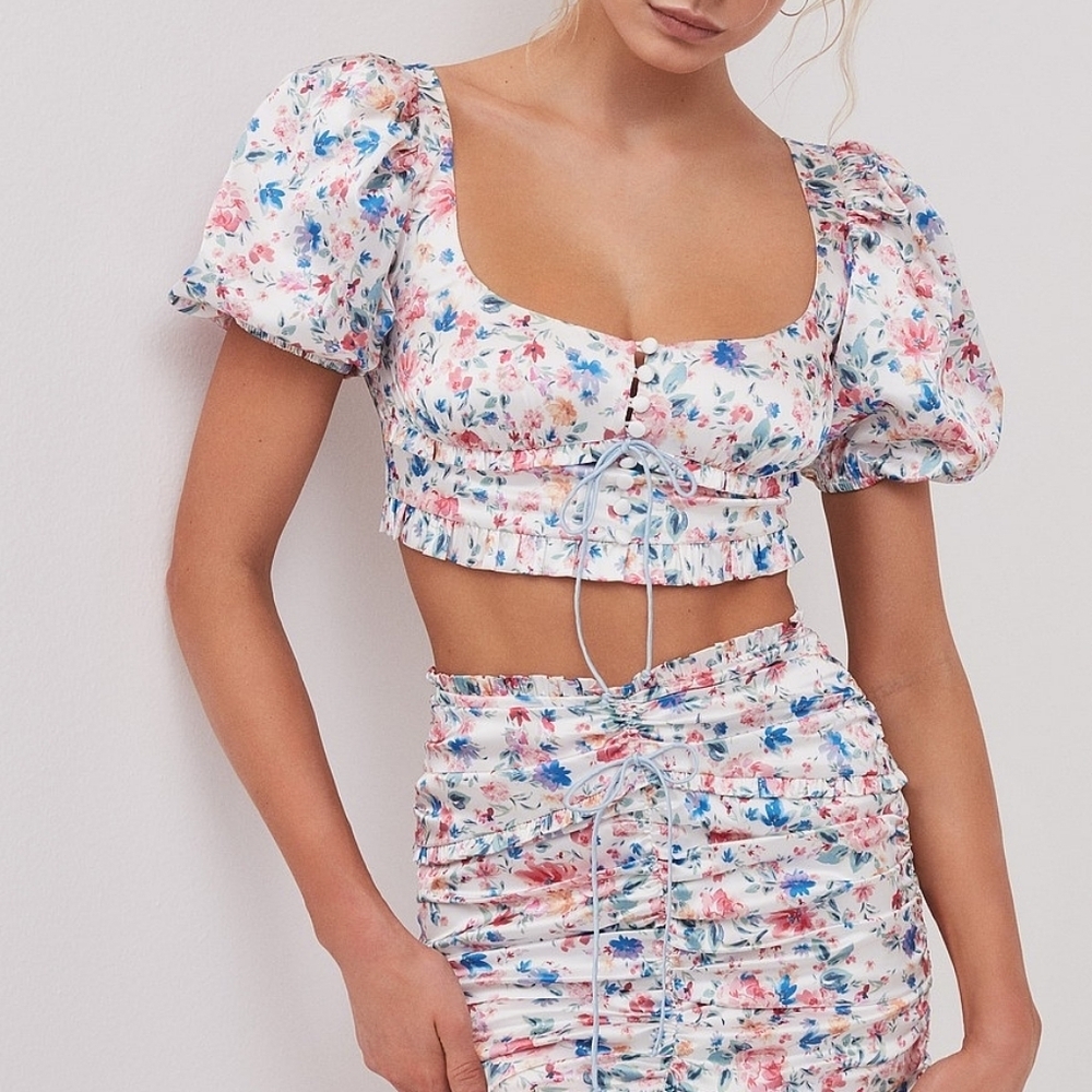 For Love & Lemons Juliet Crop Top Size XL NWT